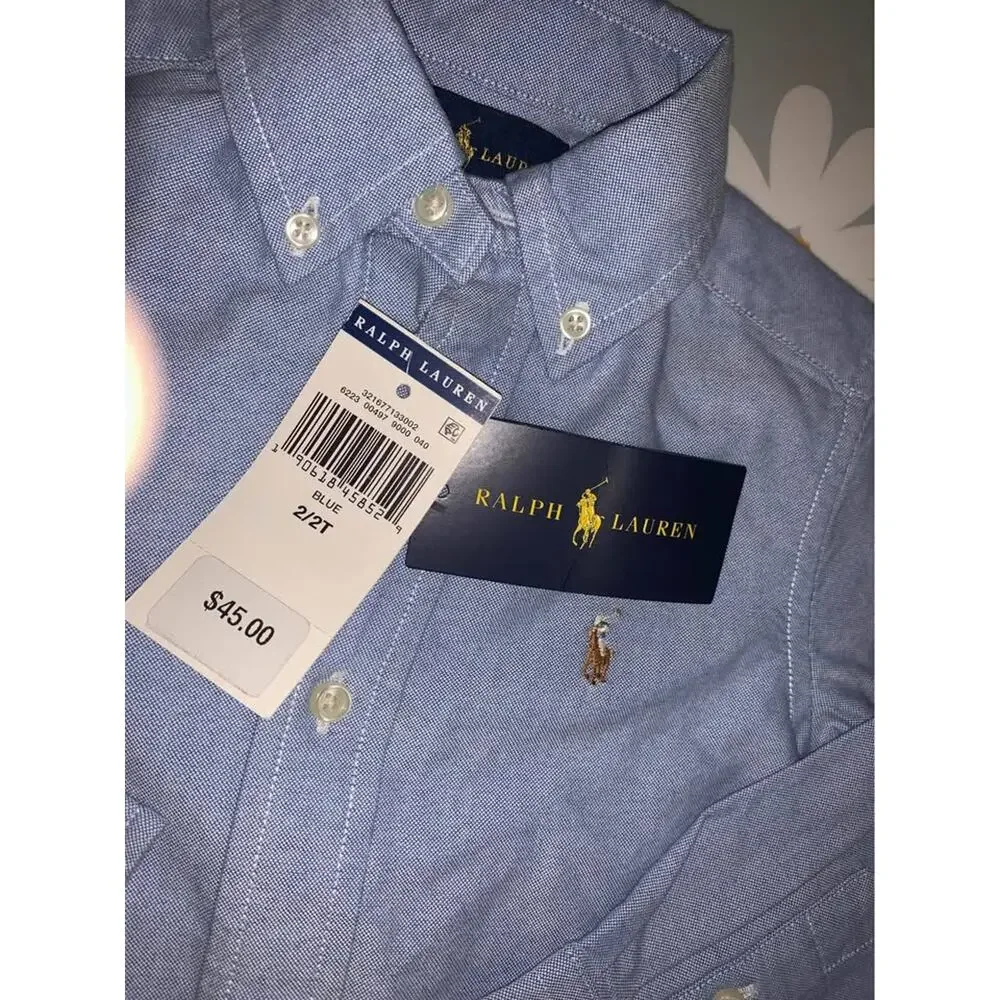 NWT! Ralph Lauren Toddler Boys' Oxford Shirt (2T)